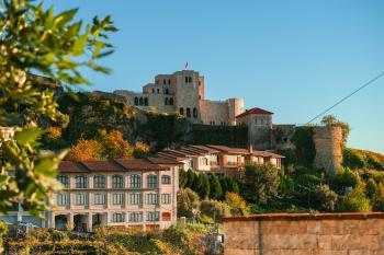 Castillo en otoño, paisajes, naturaleza, arquitectura, fondo de pantalla.