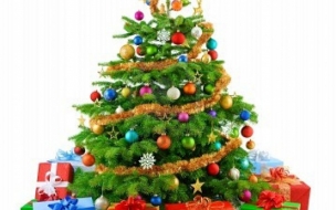 Fondo de pantalla arbol y regalos