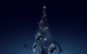 Fondo de pantalla con bolas navideñas