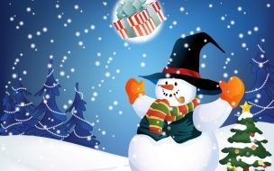 Fondos hd muñeco de nieve feliz