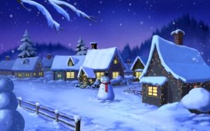 Fondos hd casas con nieve