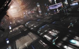 Futuristic 2560x1440 cyberpunk future world 4k