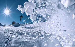 Snowboarding 2560x1440 winter snow 4k