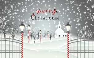 Christmas 2560x1440 snow winter 4k