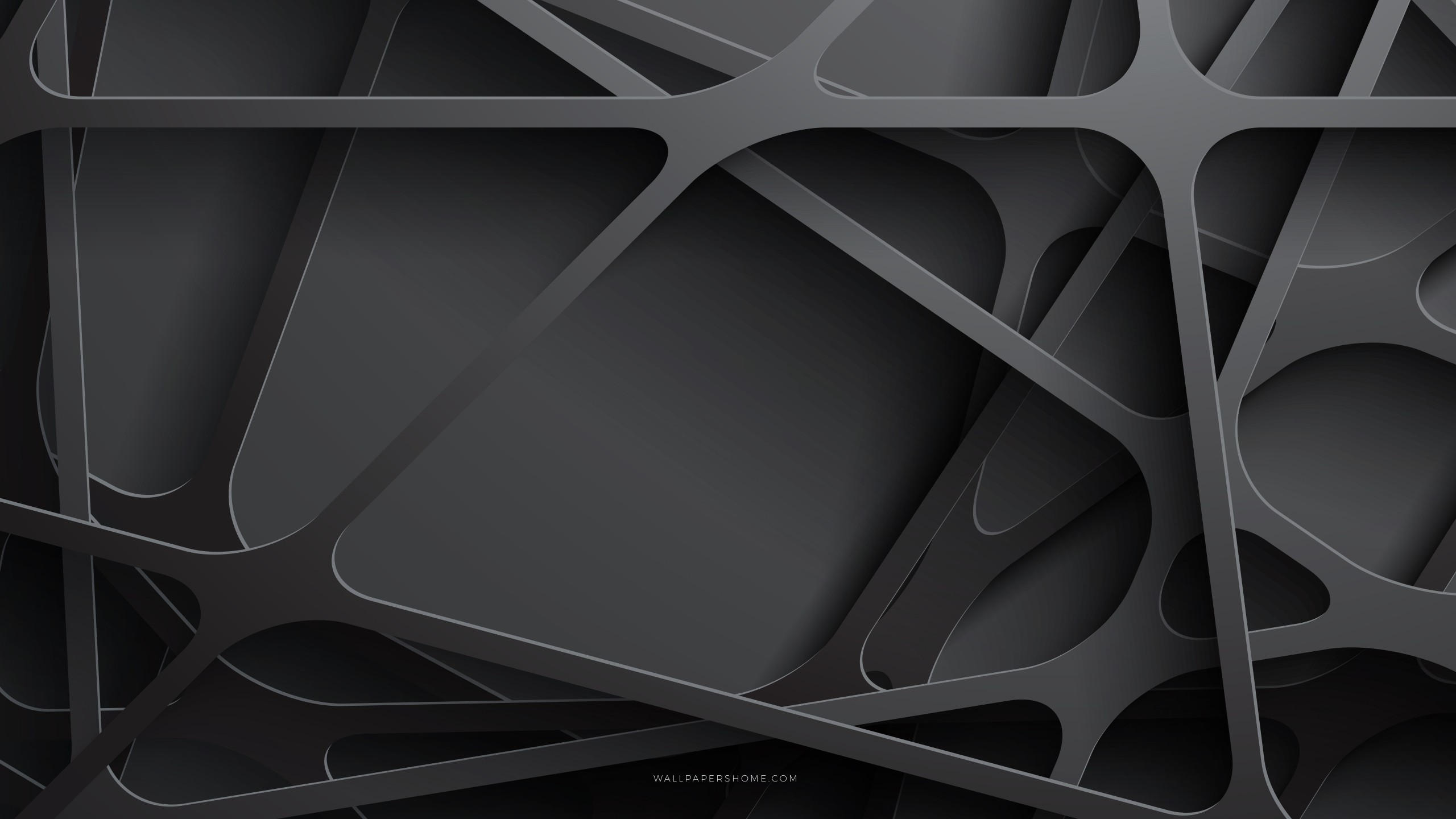 Abstract 2560x1440 3d black 8k