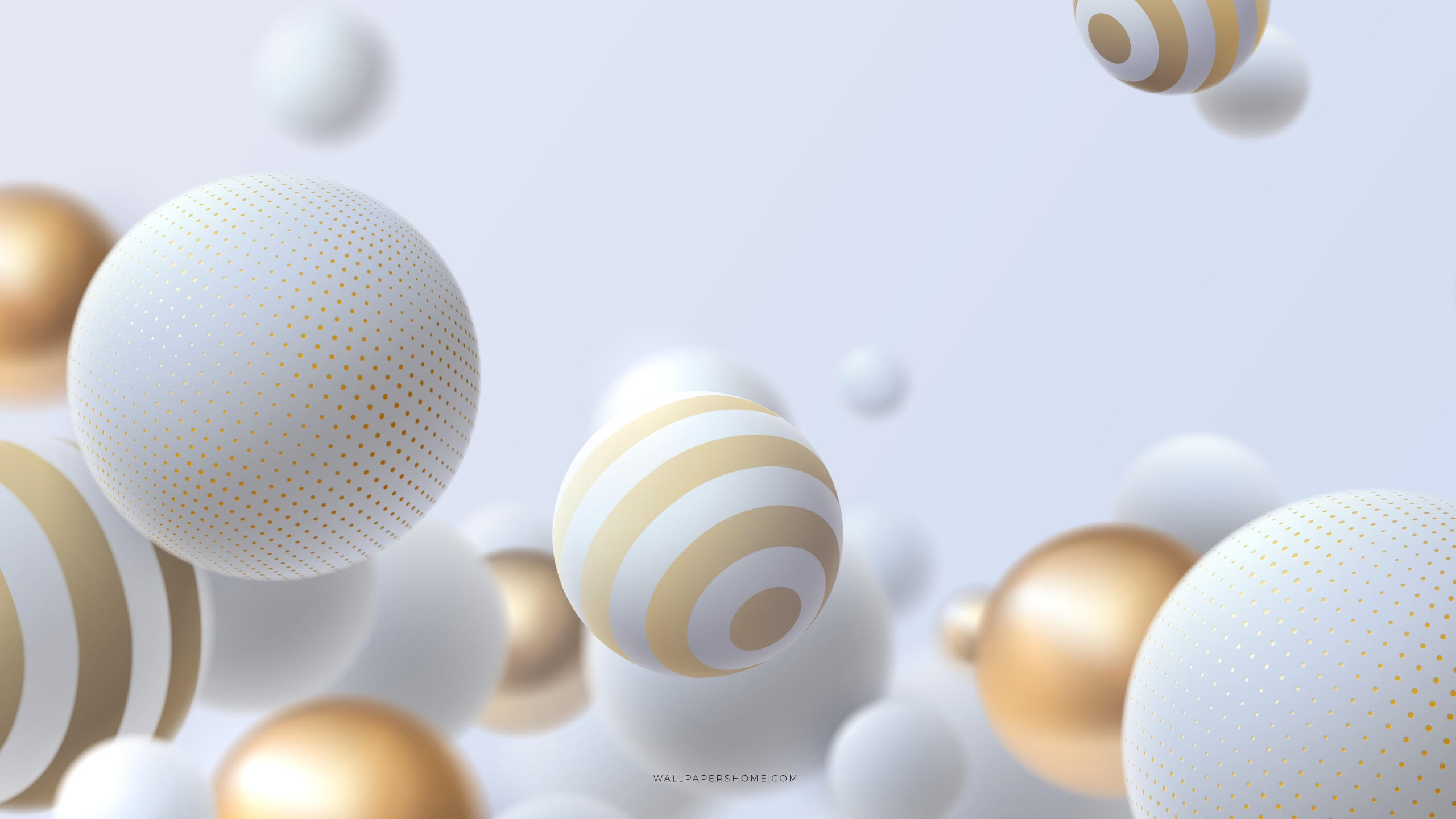 Abstract 2560x1440 3d colorful pearls 8k