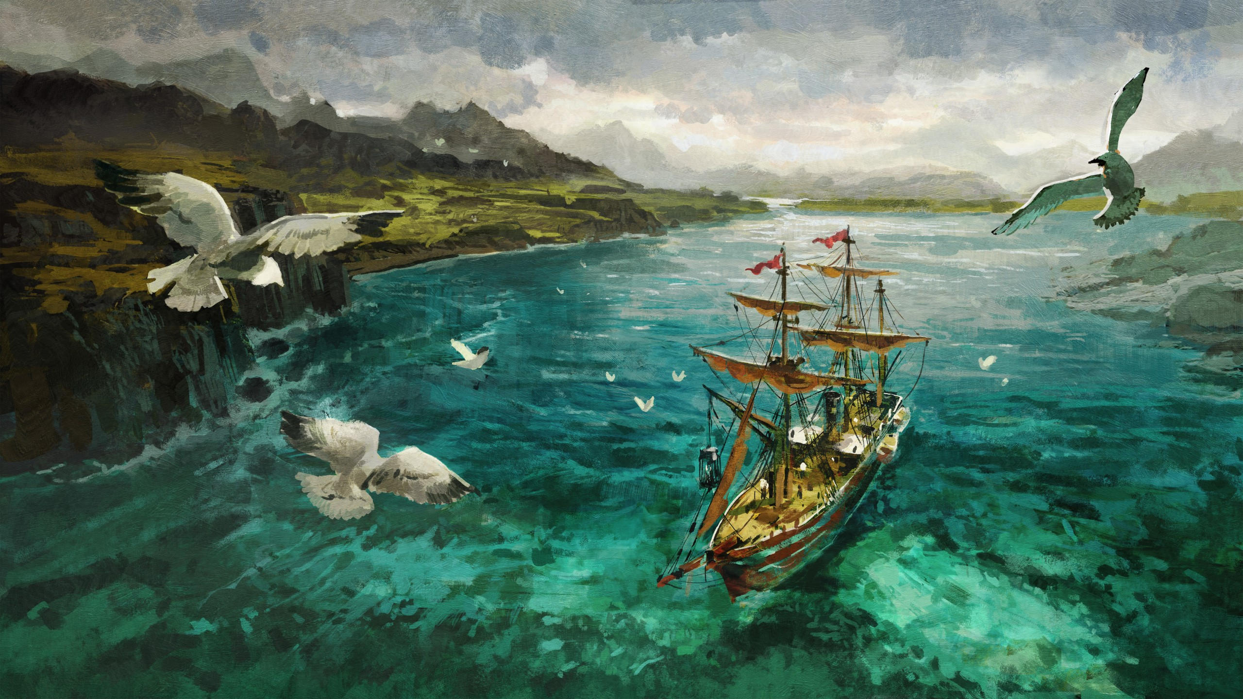 Anno 1800 sunken treasures 2560x1440 artwork 5k
