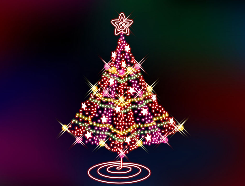 Arbol navidad hecho de estrellas