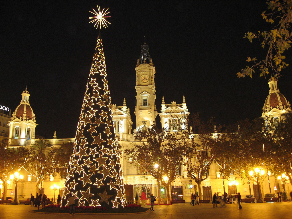 Ayuntamiento en Navidad  Valencia