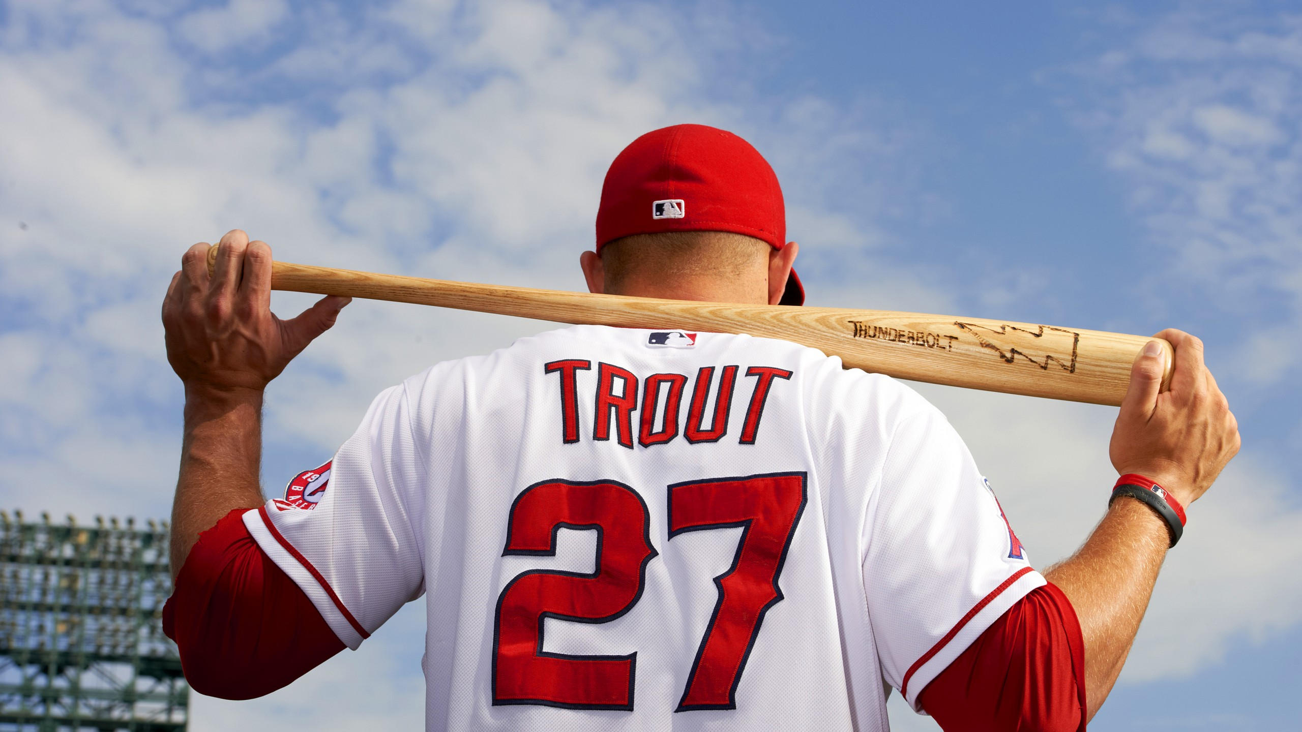 Baseball 2560x1440 top players mike trout los angeles angels