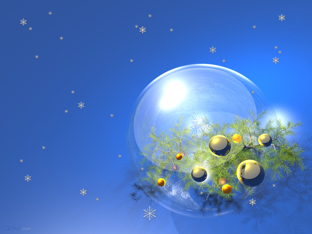 Bolas de navidad flotantes