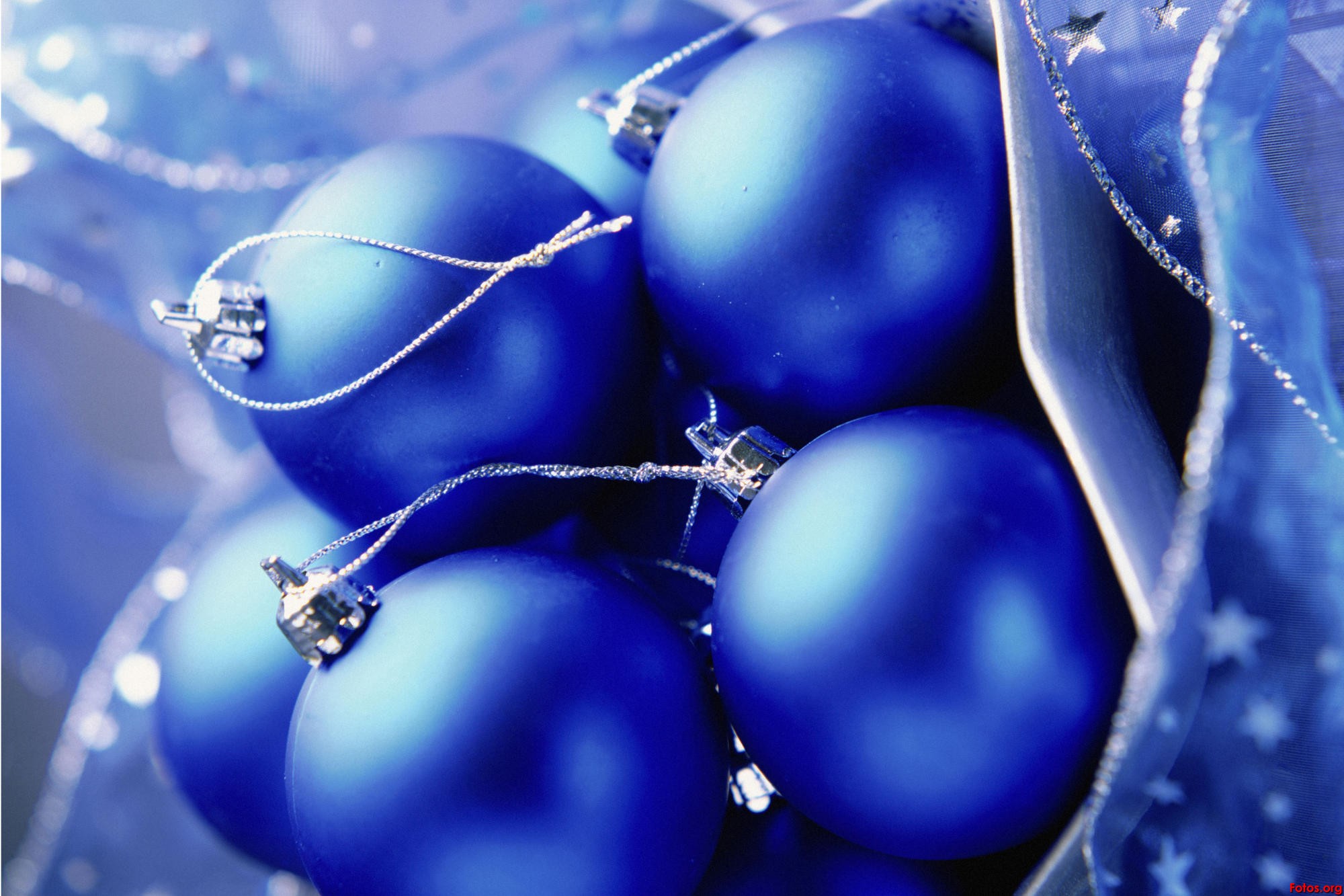 Bolas navideñas azules