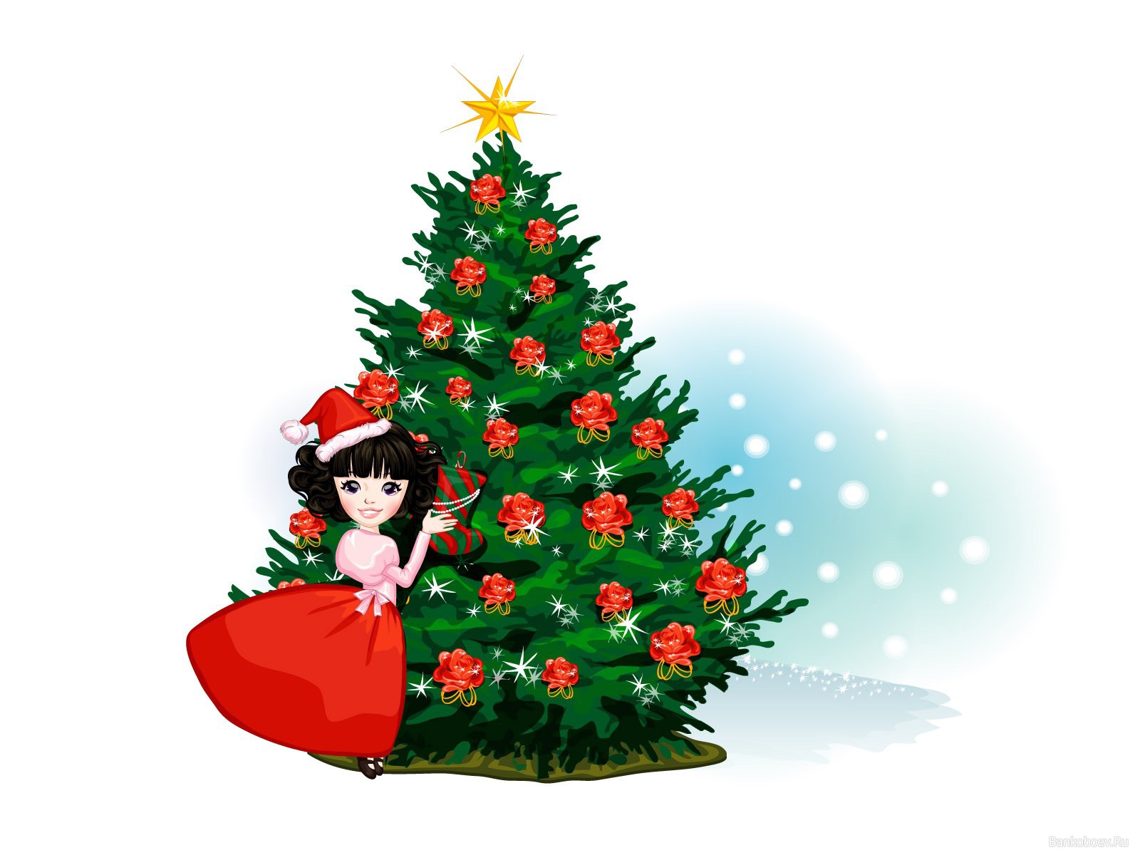 Caricatura de arbol navideno