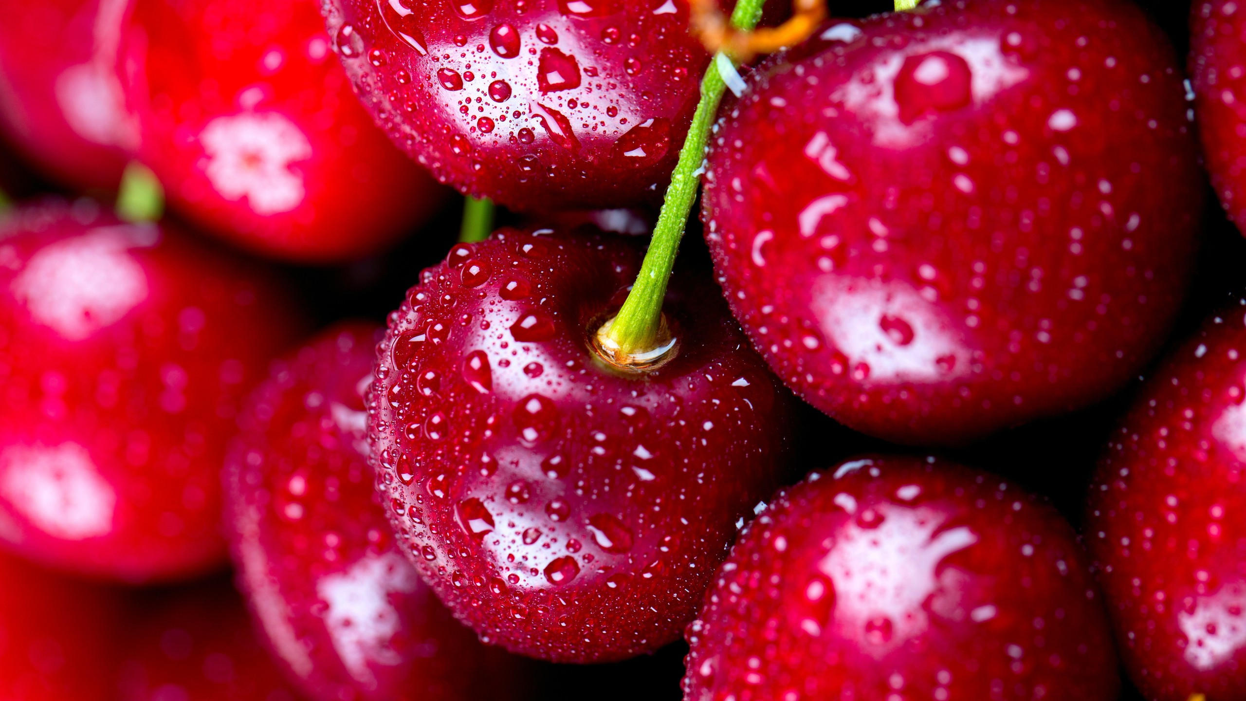 Cherries 2560x1440 delicious 4k