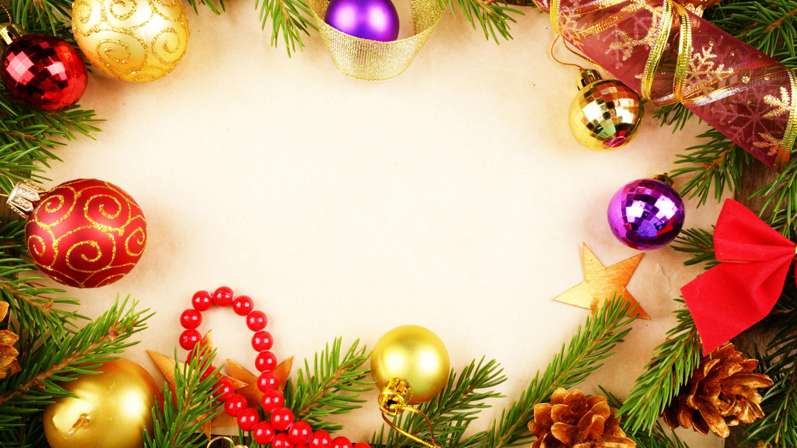 Christmas 2560x1440 new year decoration 4k
