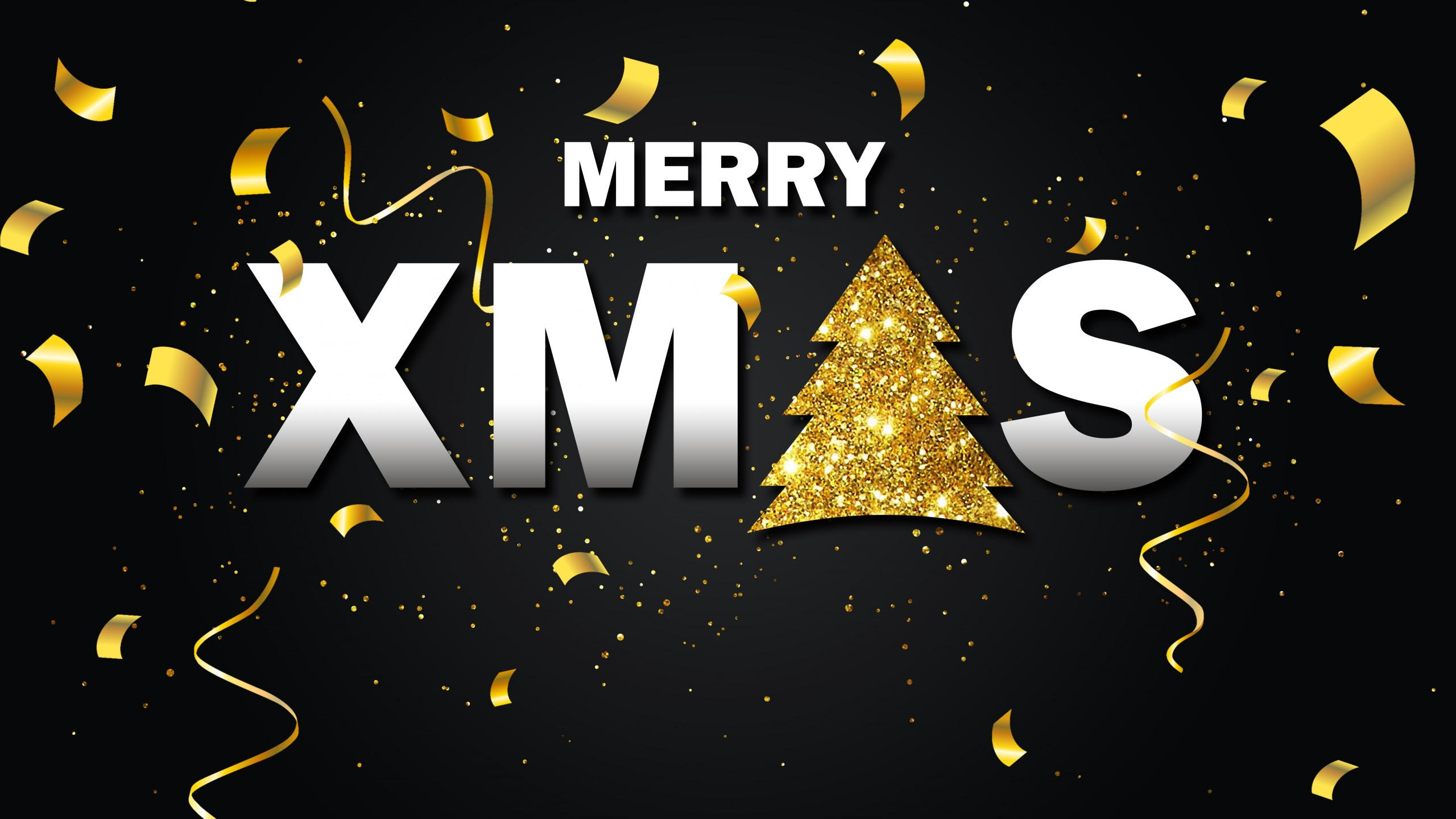 Christmas 2560x1440 new year fir tree decorations 5k