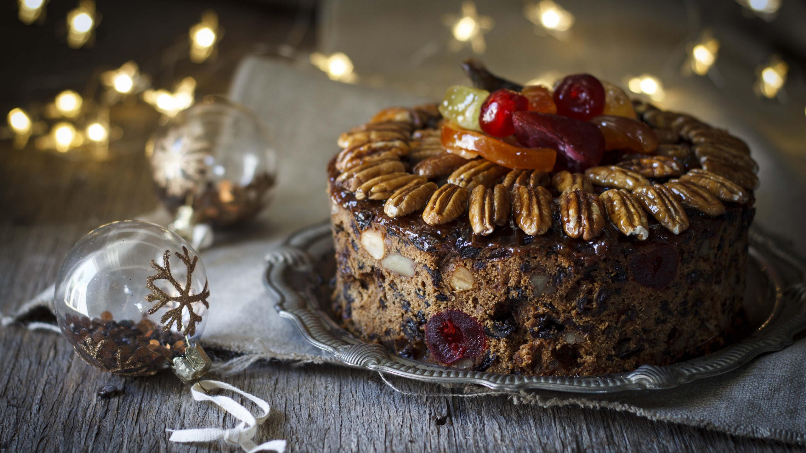 Christmas cake 2560x1440 receipt nuts 5k