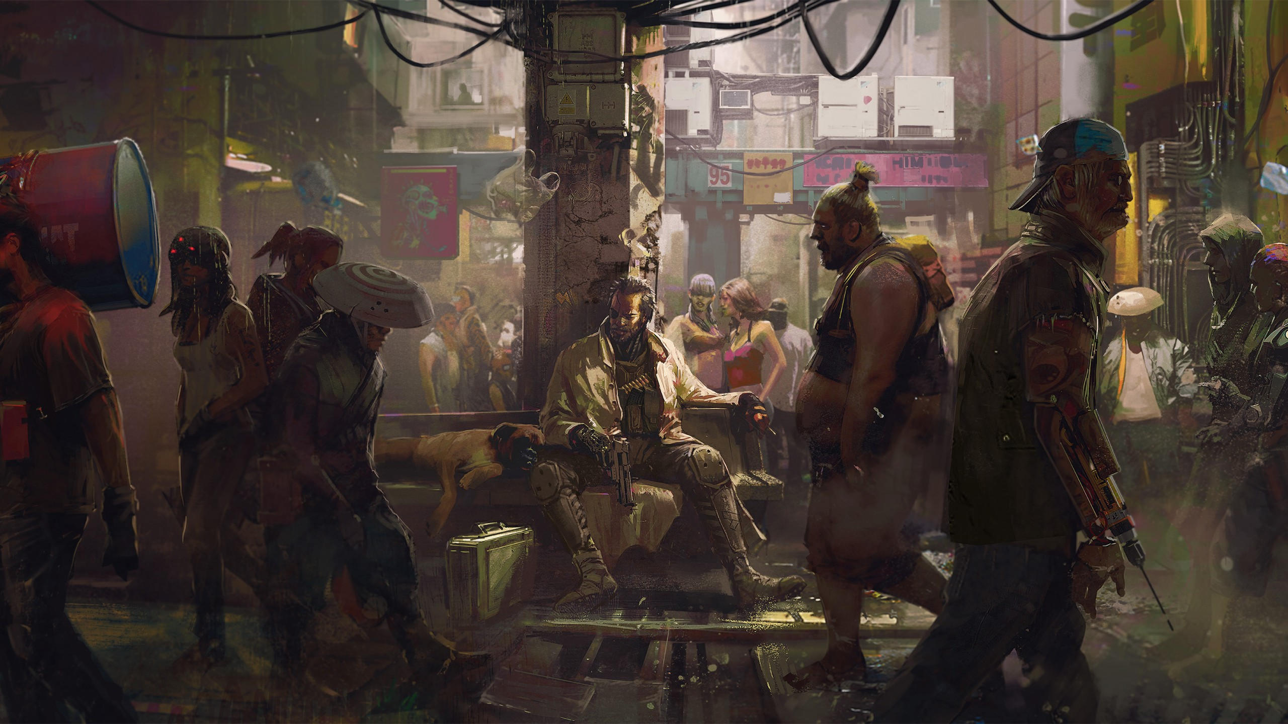 Cyberpunk 2077 2560x1440 gamescom 2018 artwork poster 4k