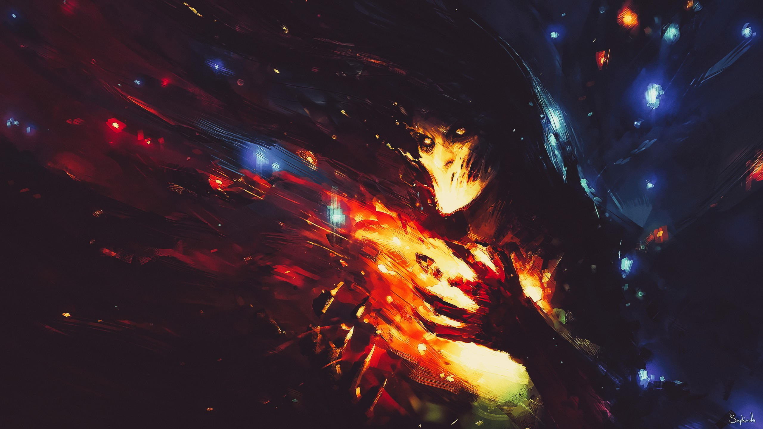 Dark 2560x1440 fire 4k