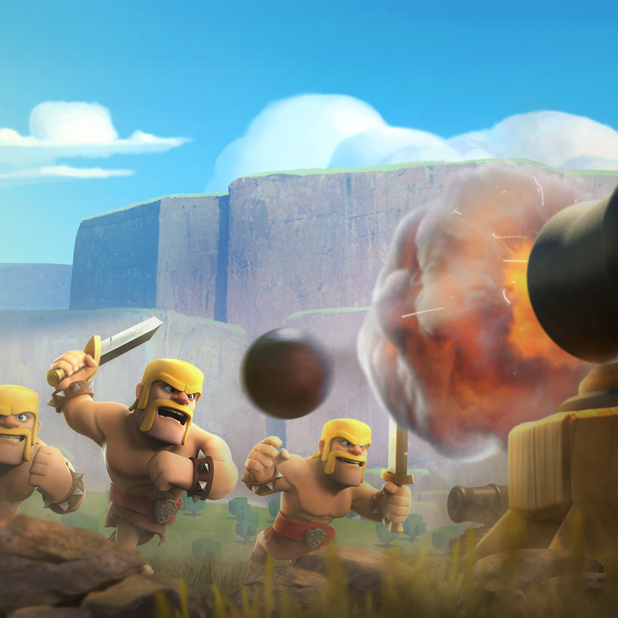 Defendiendo el terreno con barbaros