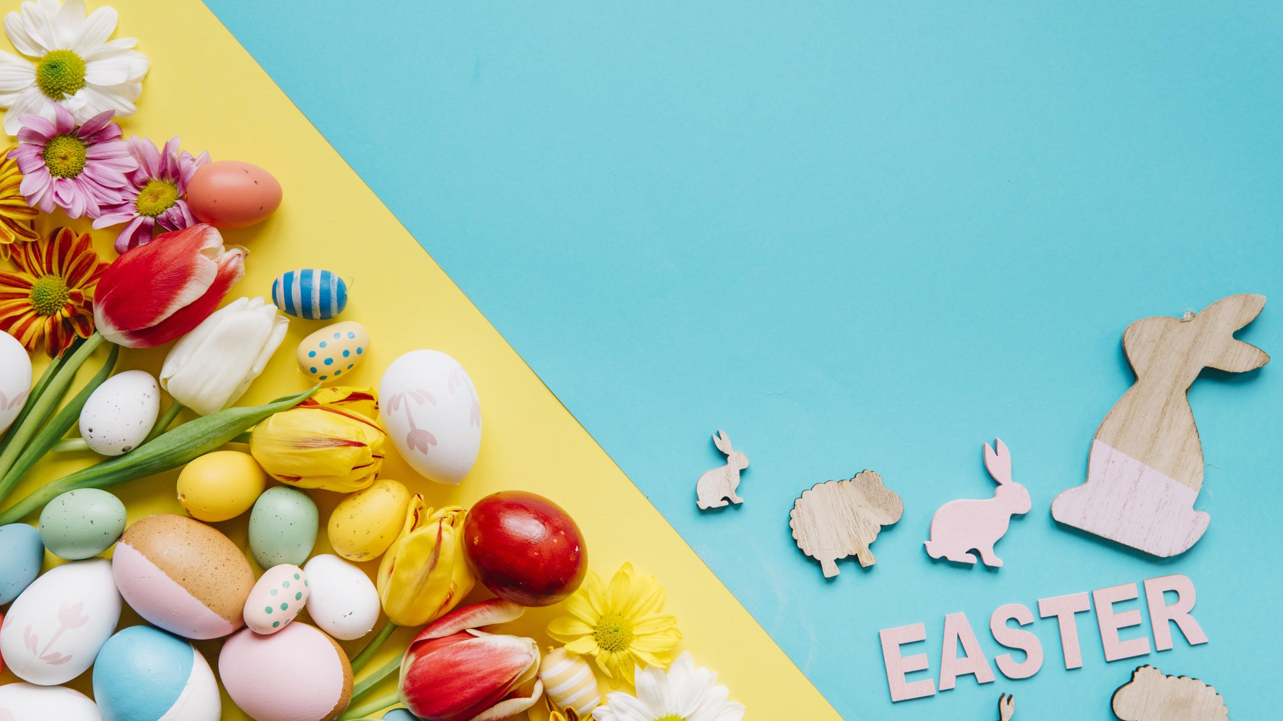 Easter 2560x1440 eggs 5k