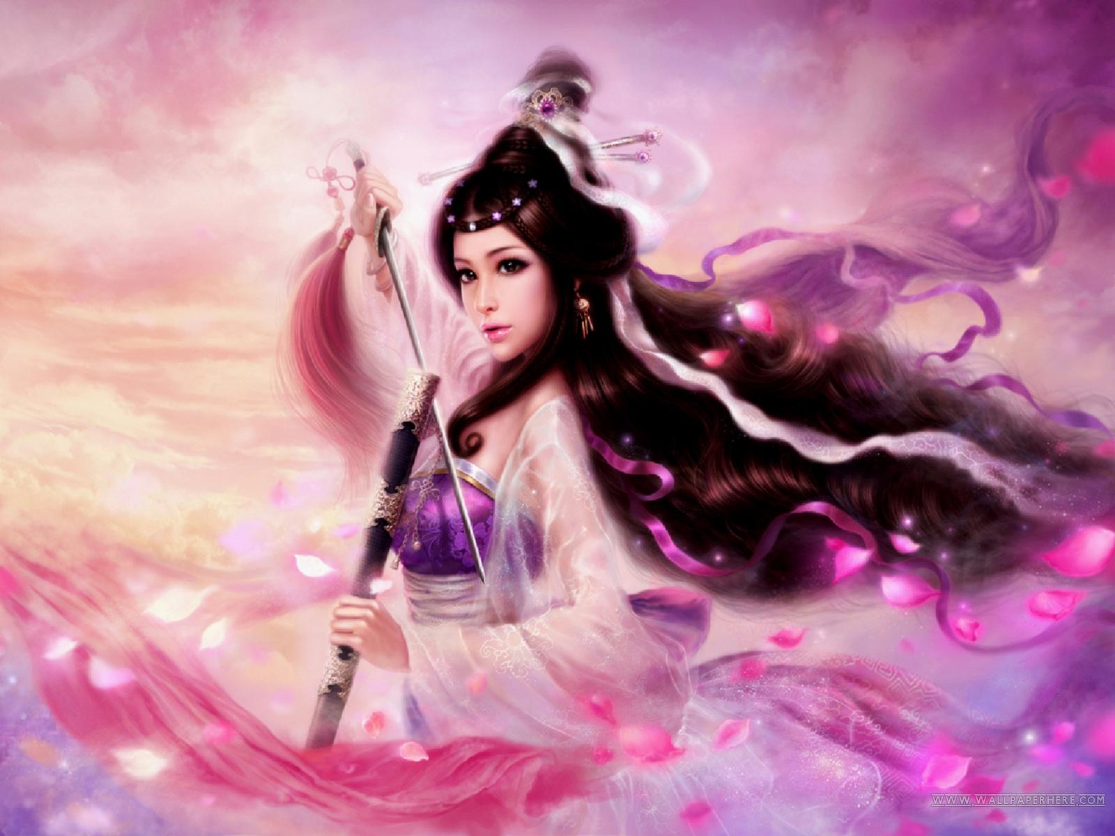 Elegant Asian Girl Wallpaper