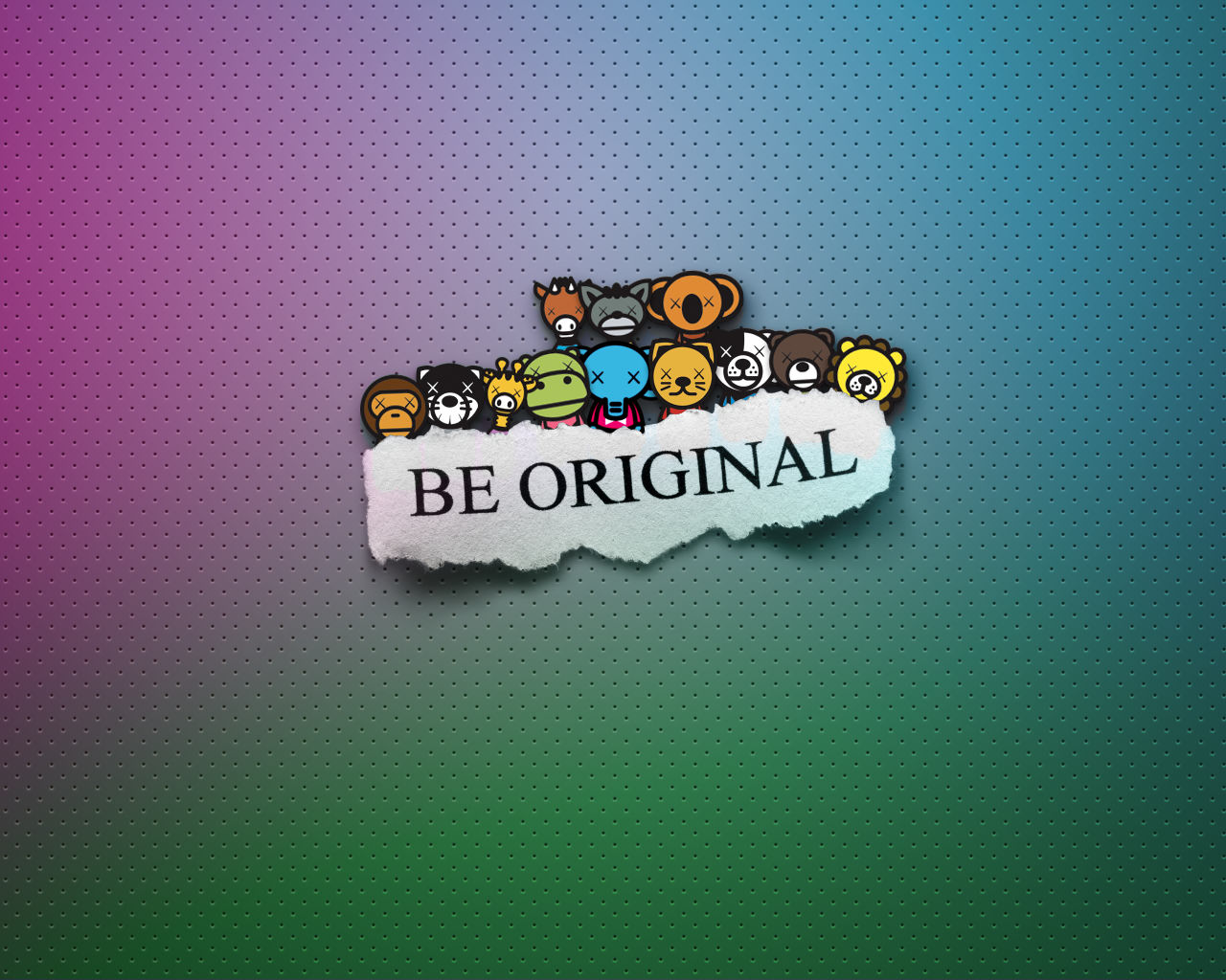 Fondo Be Original y Personajes