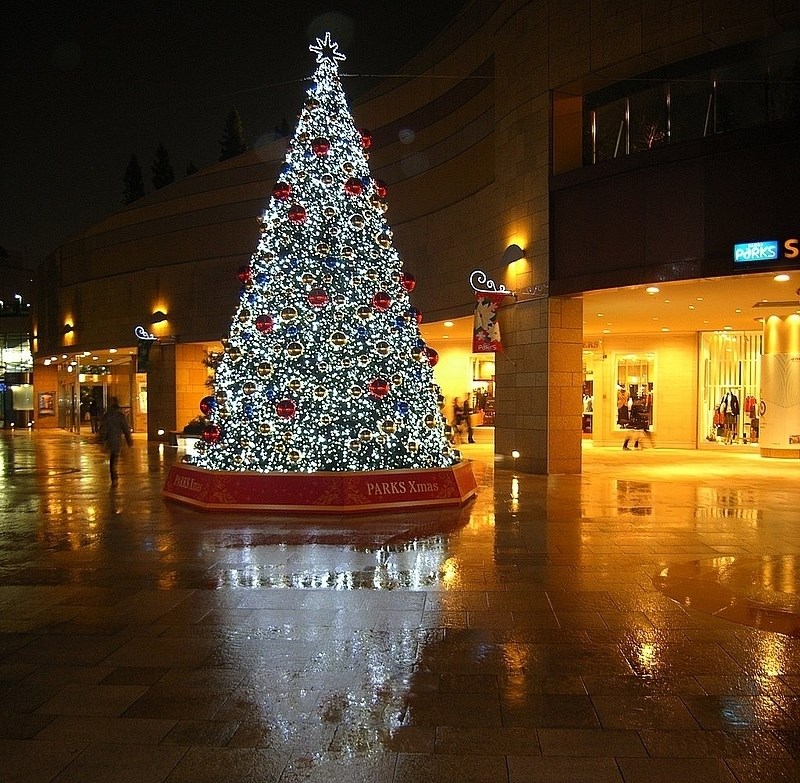 Fondo de pantalla arbol blanco con bolitas rojas
