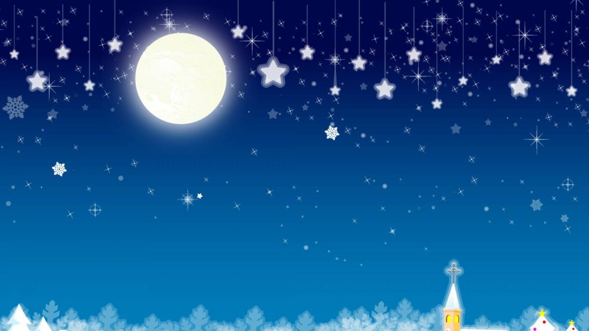 Fondo de pantalla estrellitas colgantes