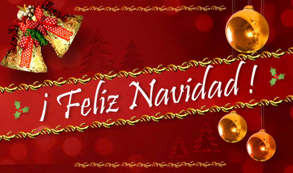 Fondo de pantalla rojo con Feliz Navidad