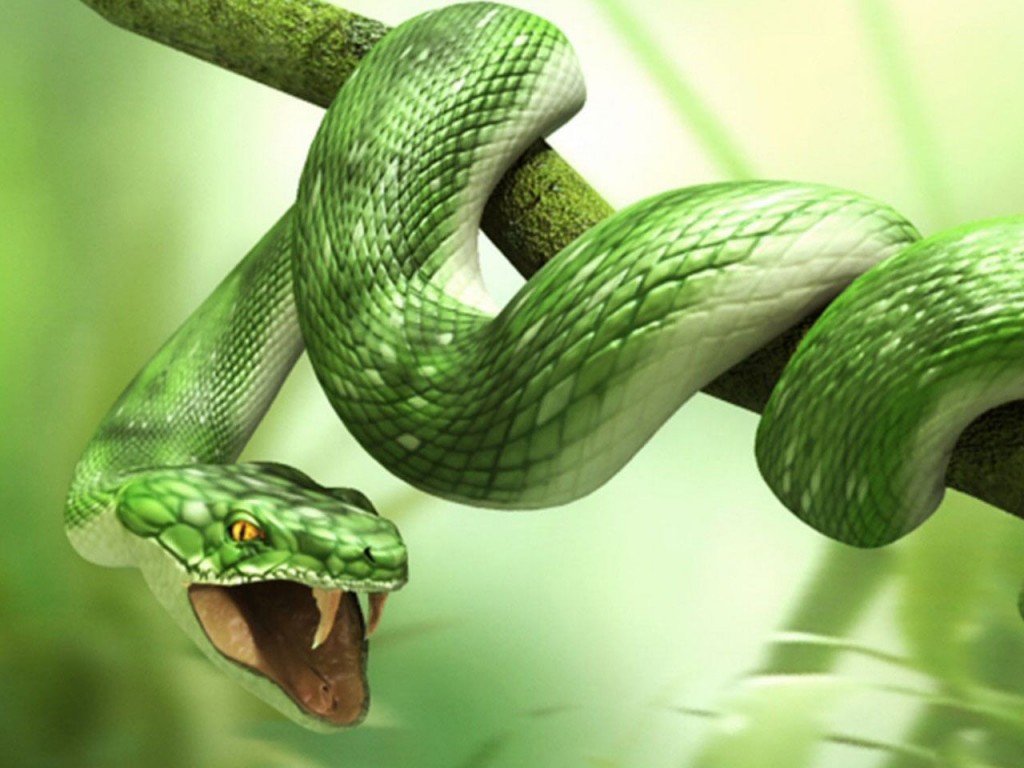 Fondo de pantalla serpiente mordiendo