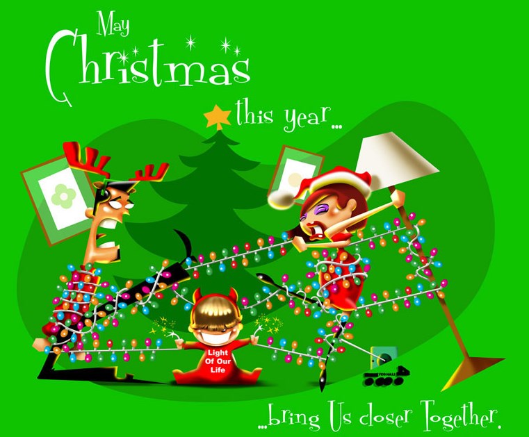 Fondos Hd familia enredada con foquitos