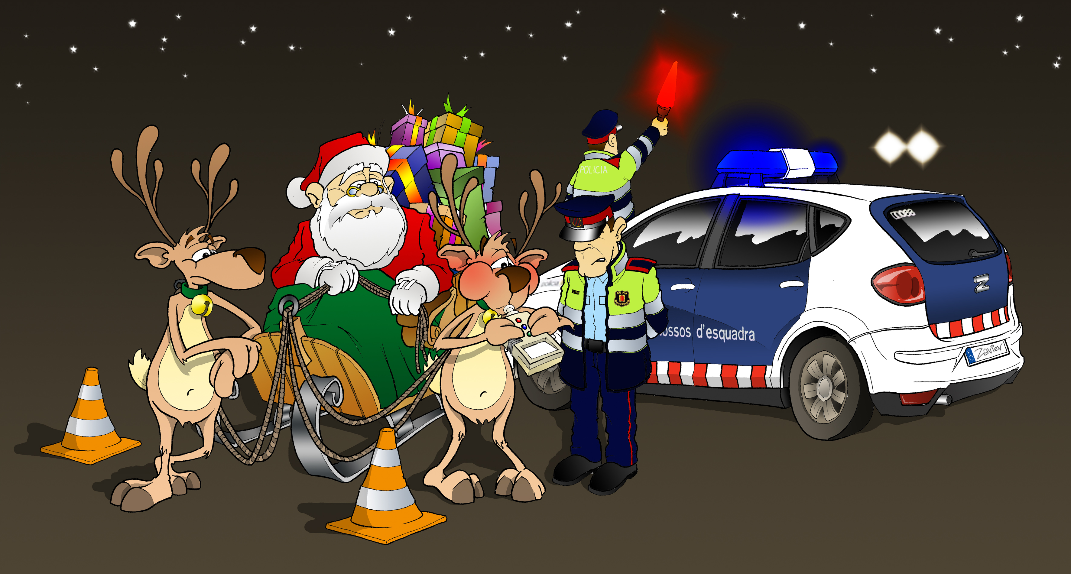 Fondos hd policia para a papanoel