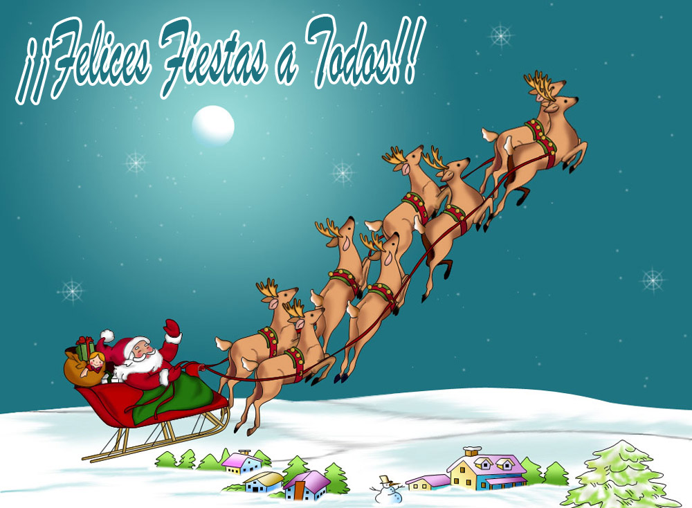 Fondos hd renos subiendo con papanoel