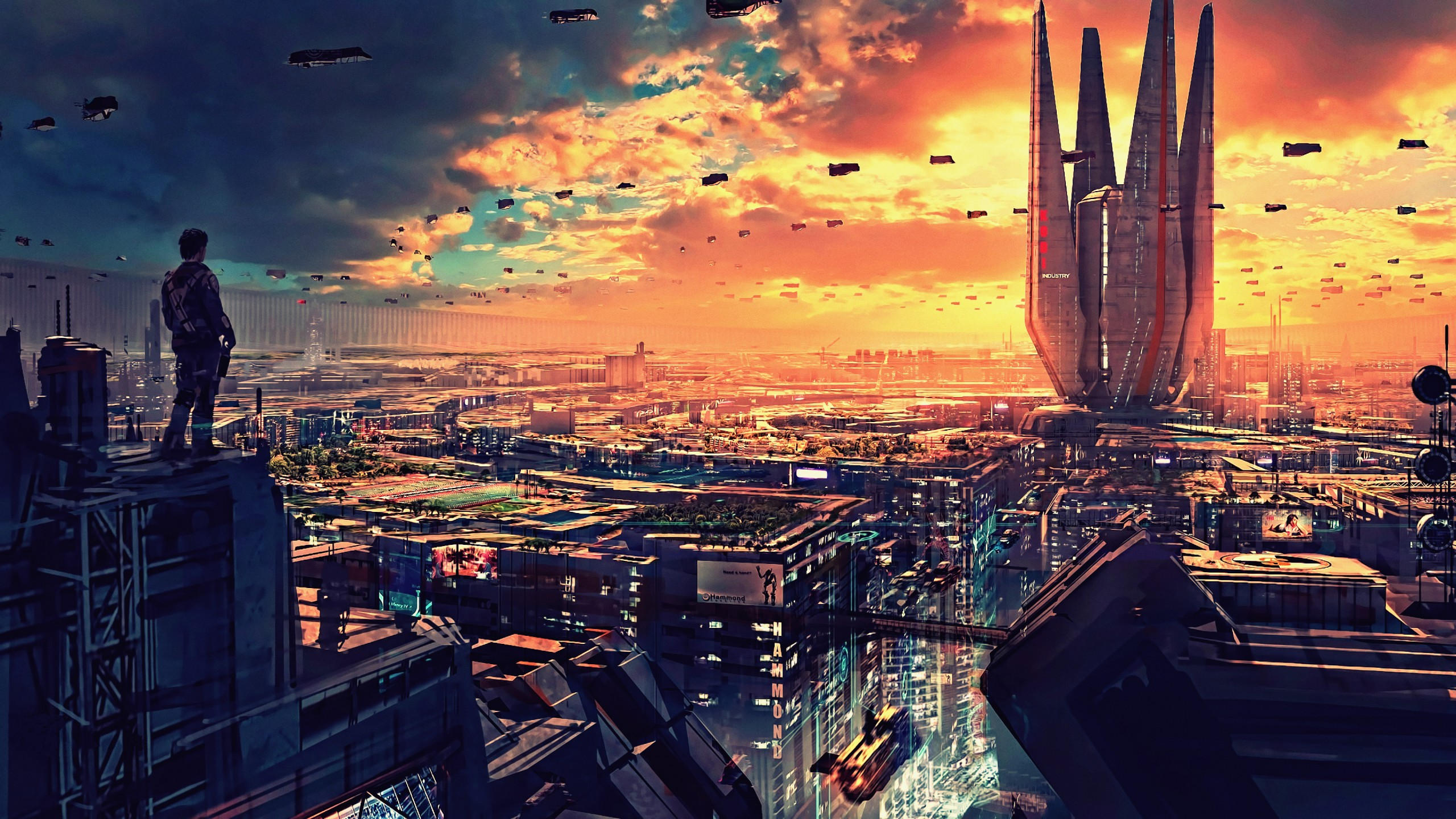 Futuristic 2560x1440 future world 4k
