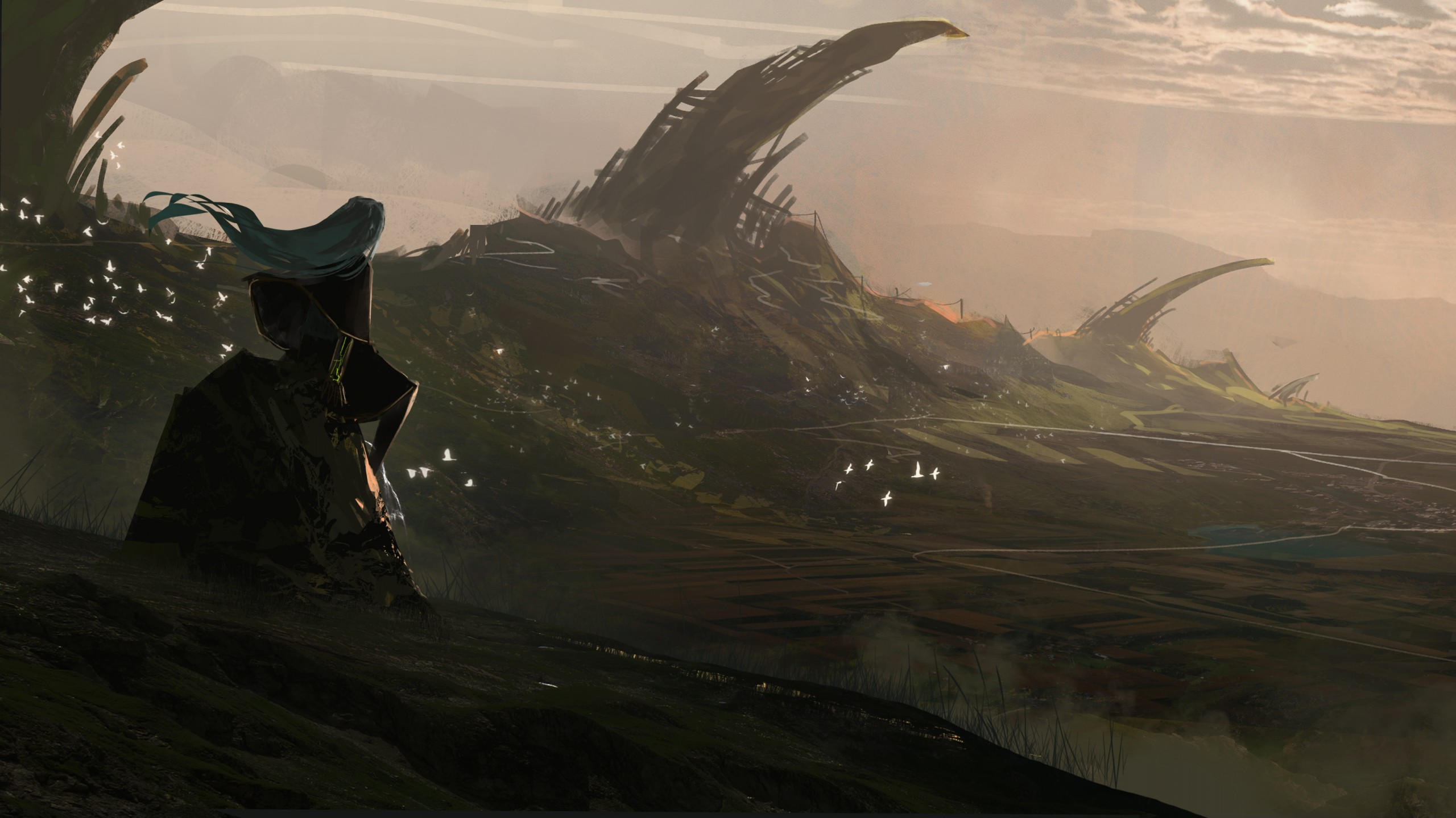 Girl 2560x1440 world 4k