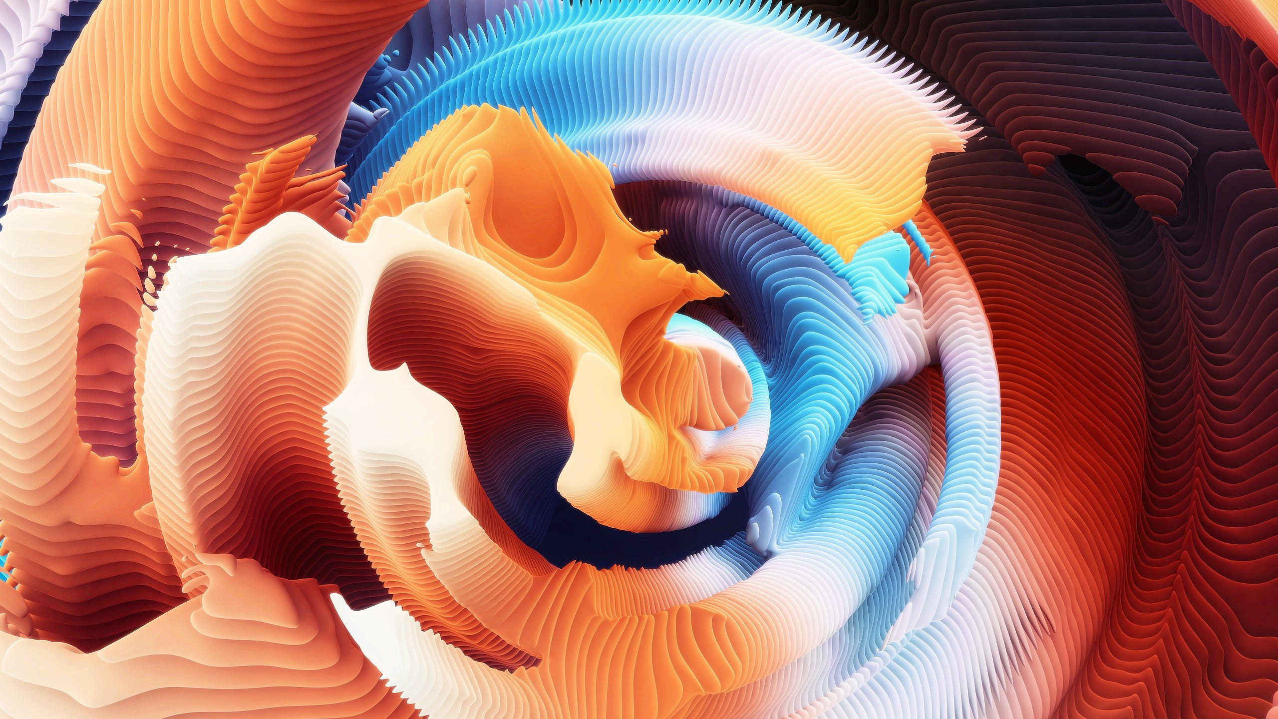 Hd 2560x1440 spirals abstract