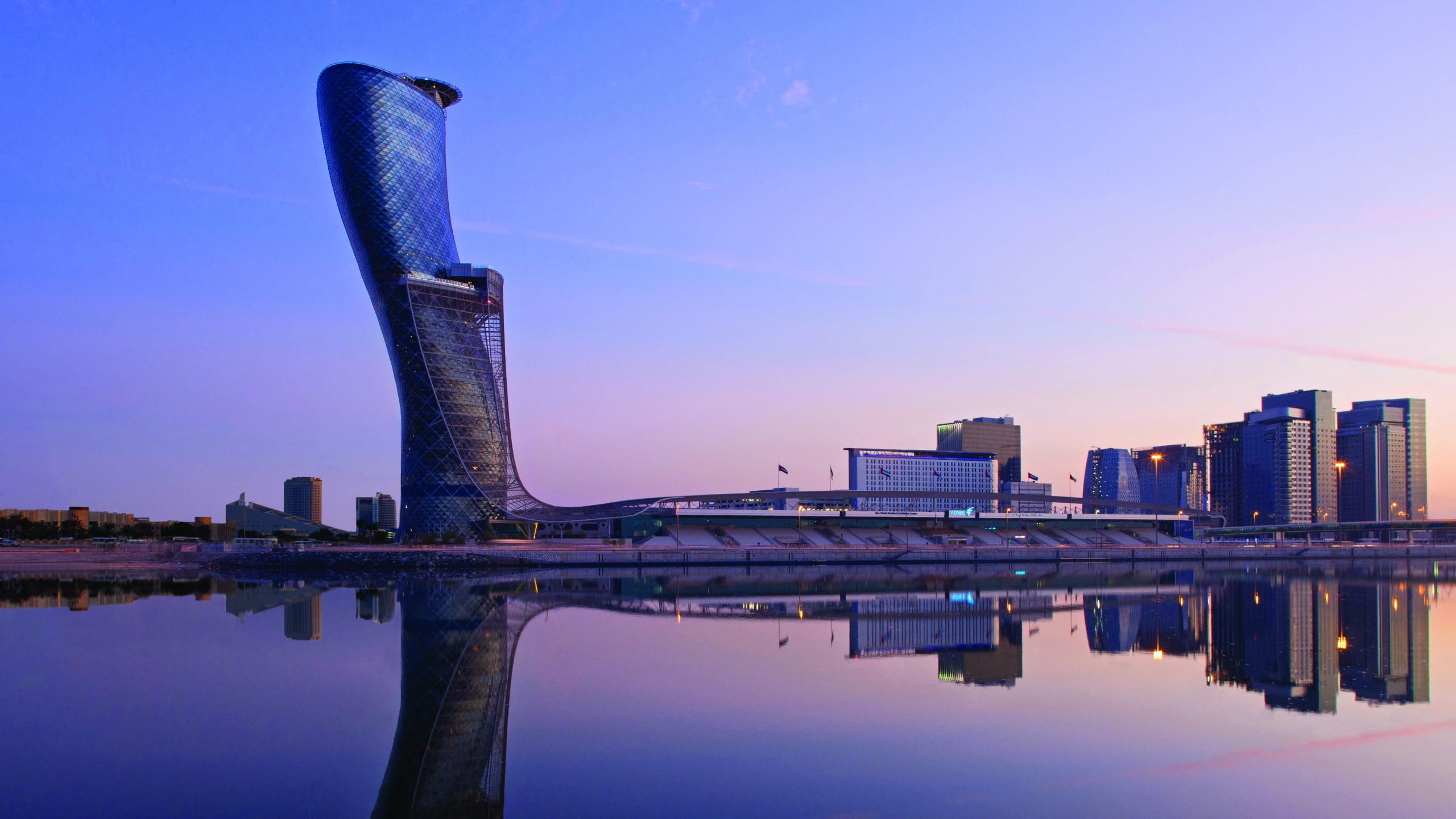 Hyatt capital gate 2560x1440 united arab emirates best hotels tourism