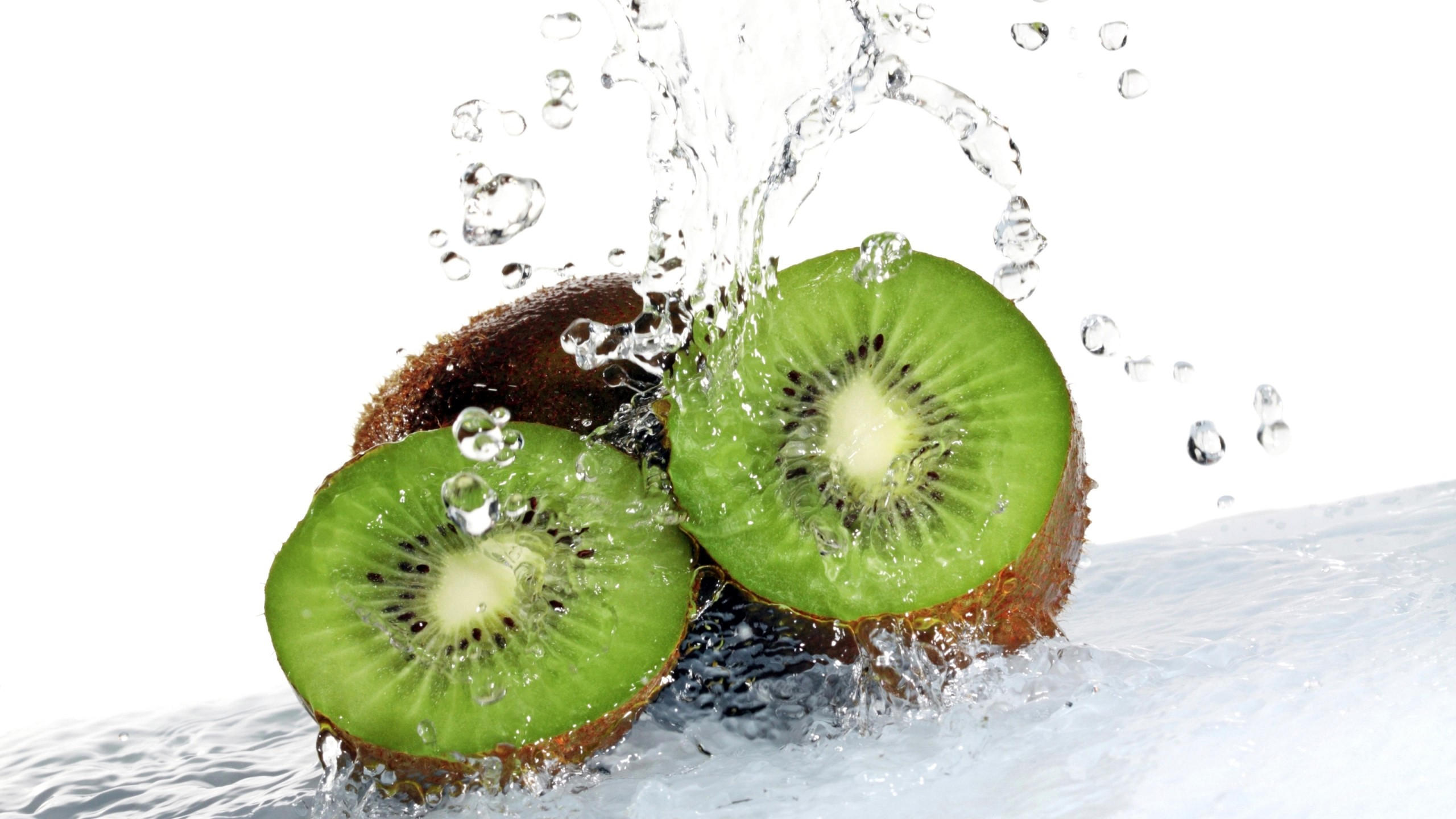 Kiwi 2560x1440 fruit water 5k