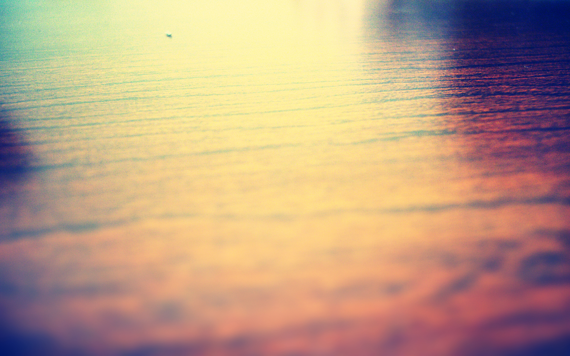 Lago en el atardecer