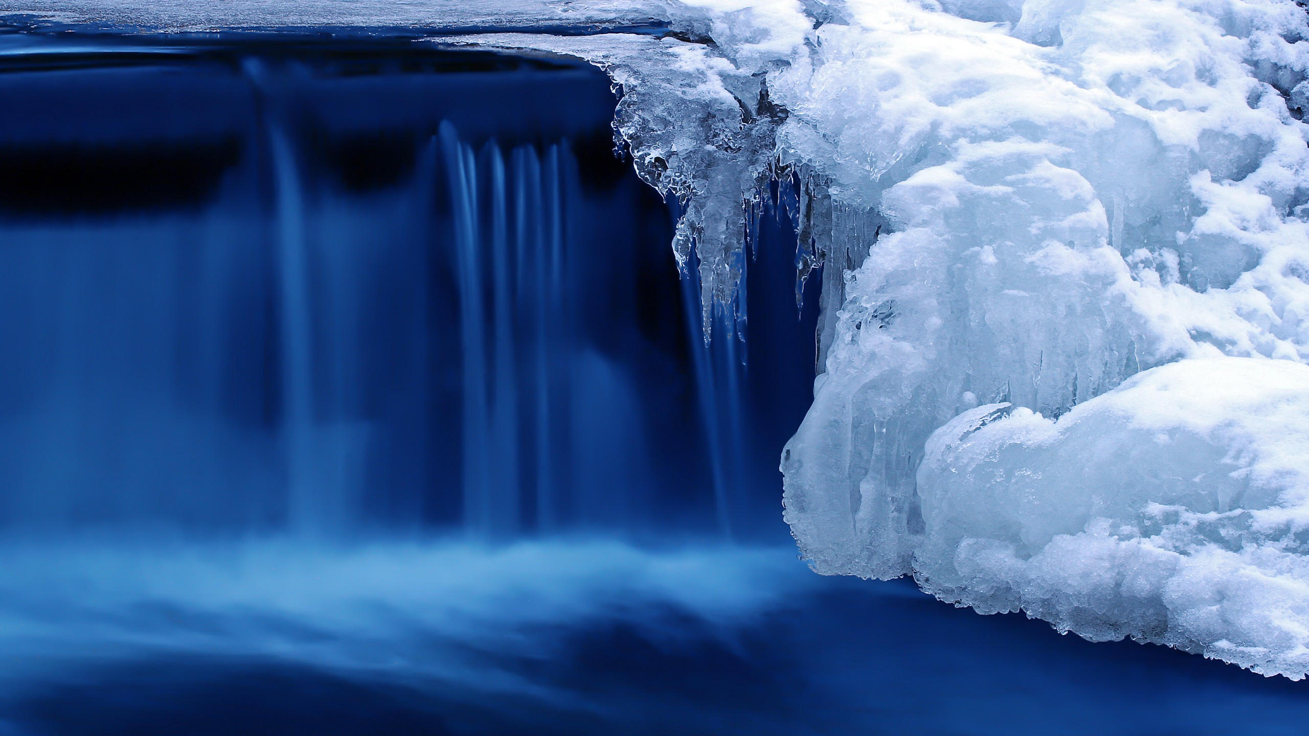 Lake 2560x1440 4k hd wallpaper waterfall water snow ice