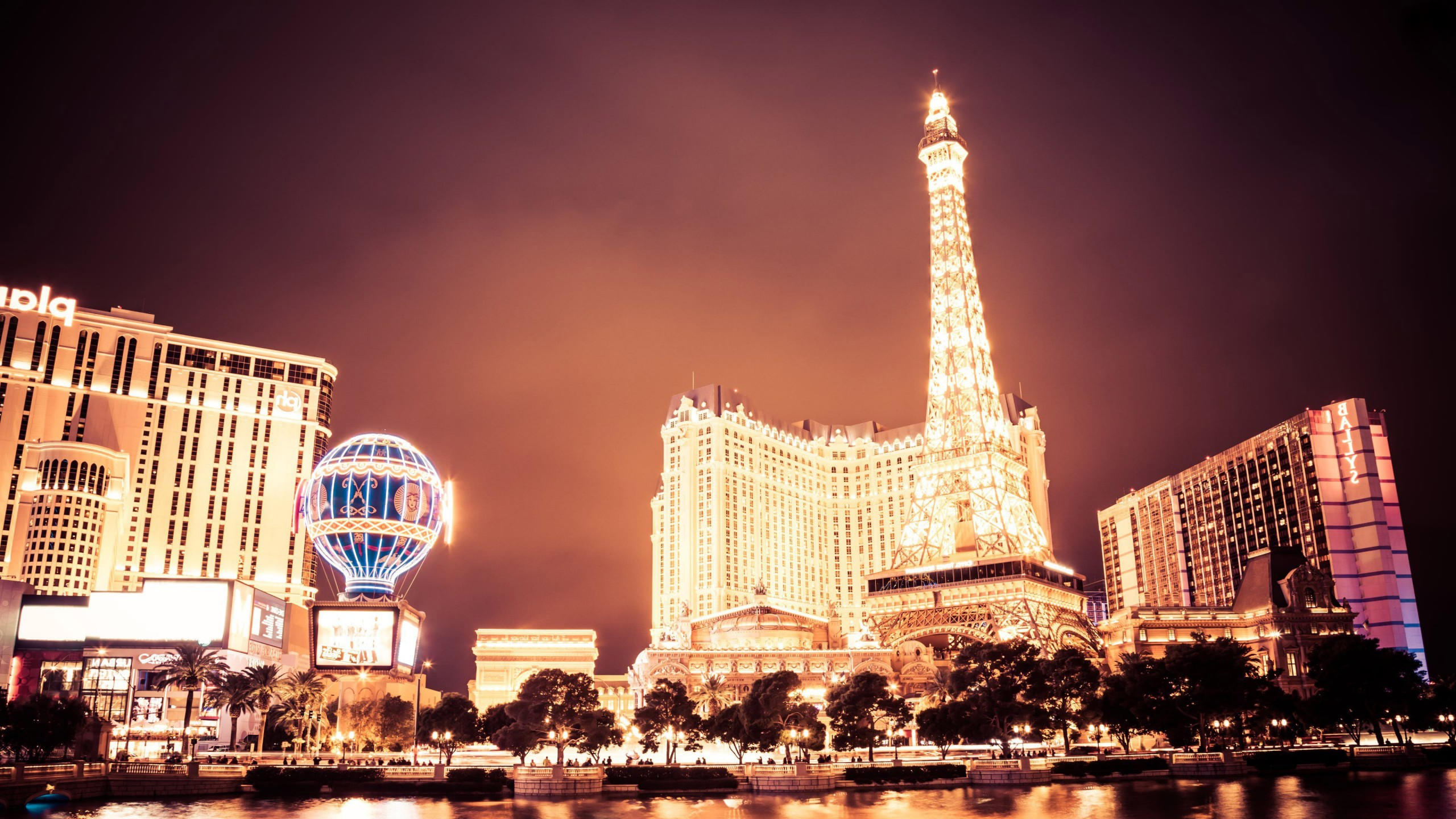 Las vegas 2560x1440 usa night travel tourism