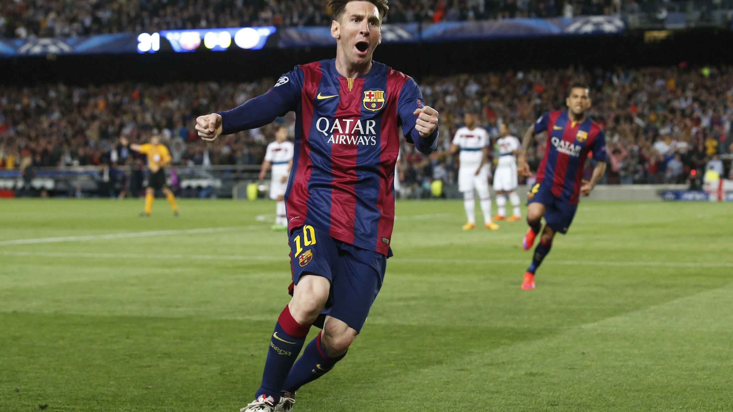 Lionel messi 2560x1440 barcelona fcb soccer 4k