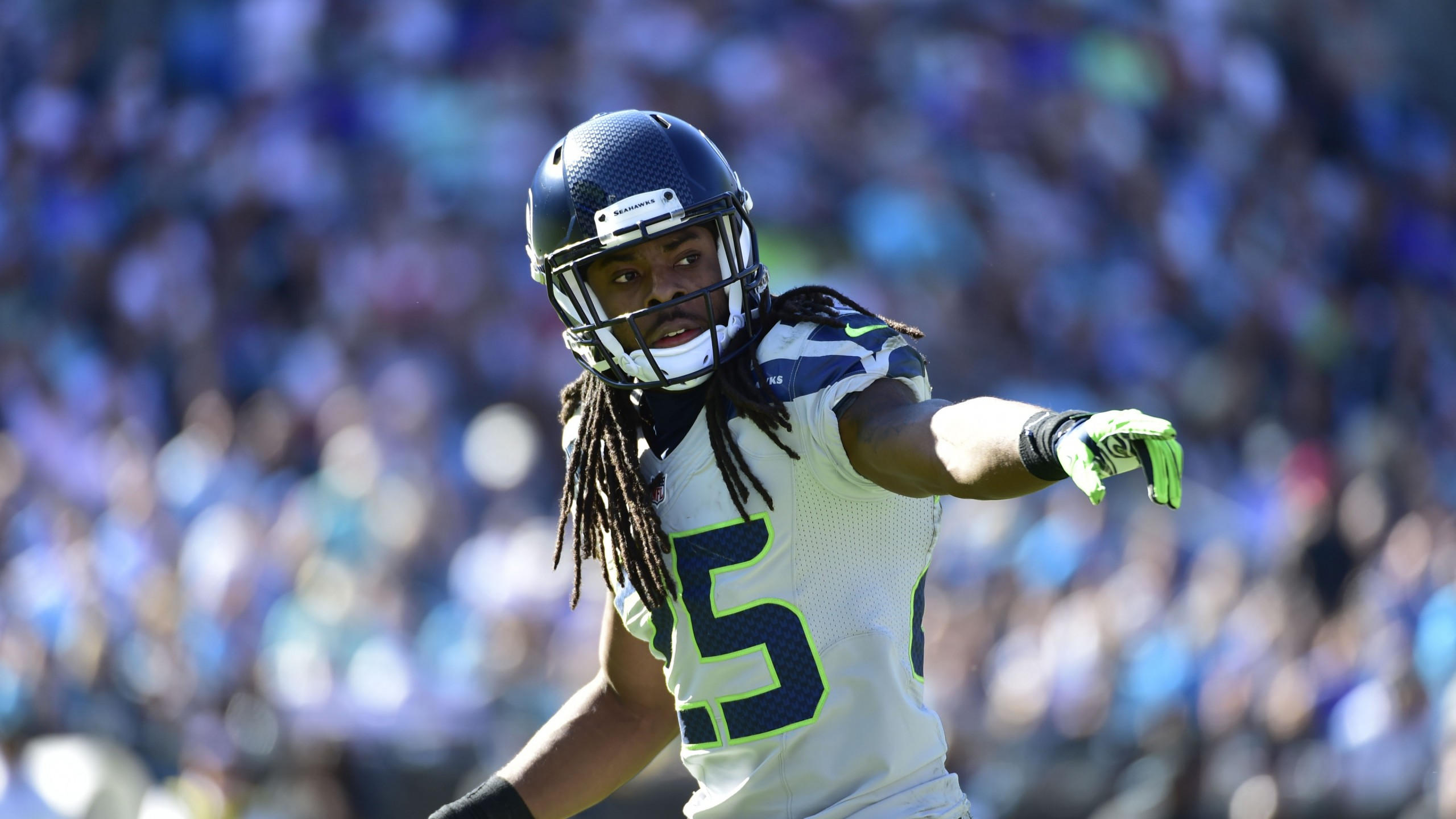 Richard sherman 2560x1440 american football nfl seattle seahawks