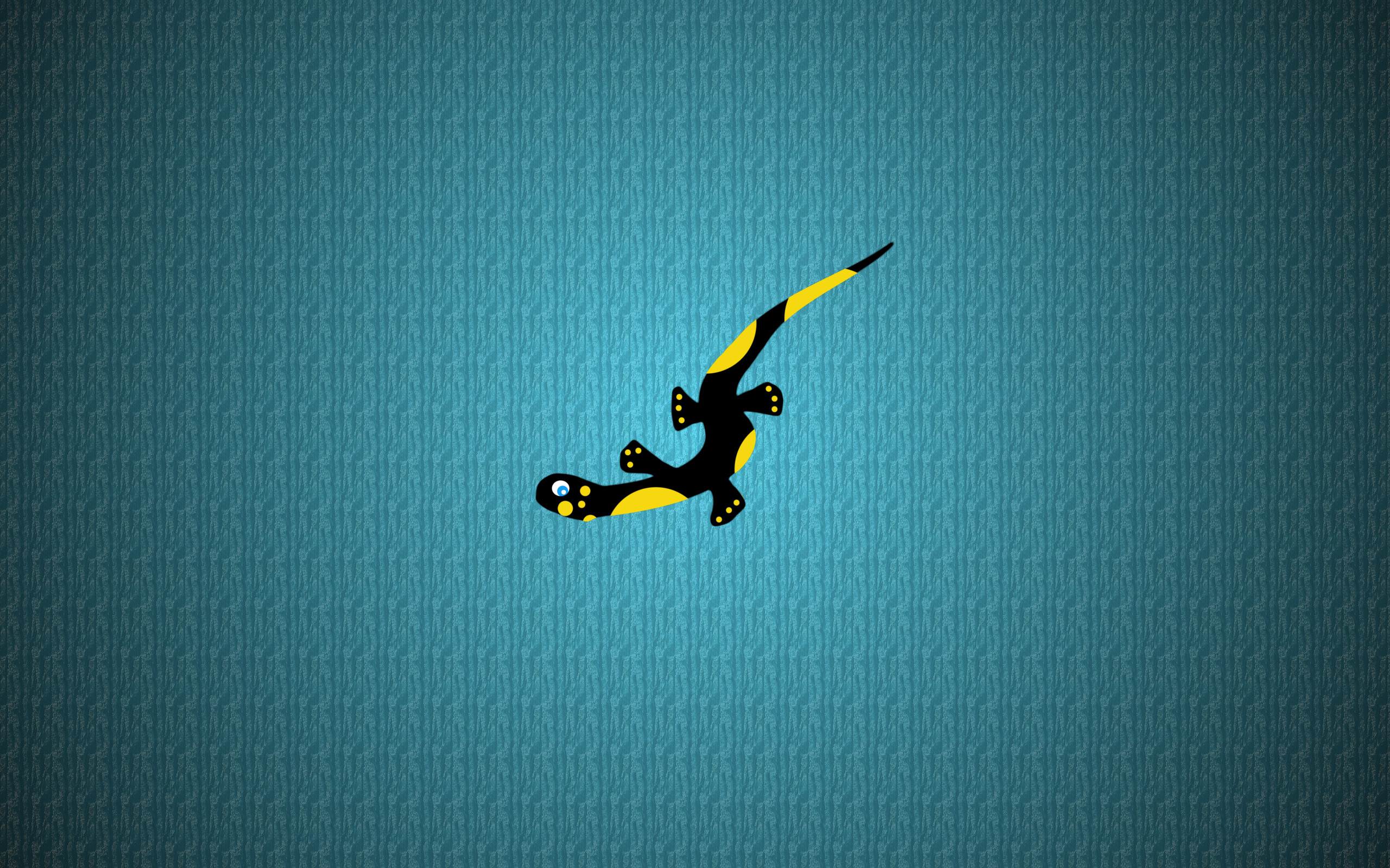 salamanquesa negra y amarilla