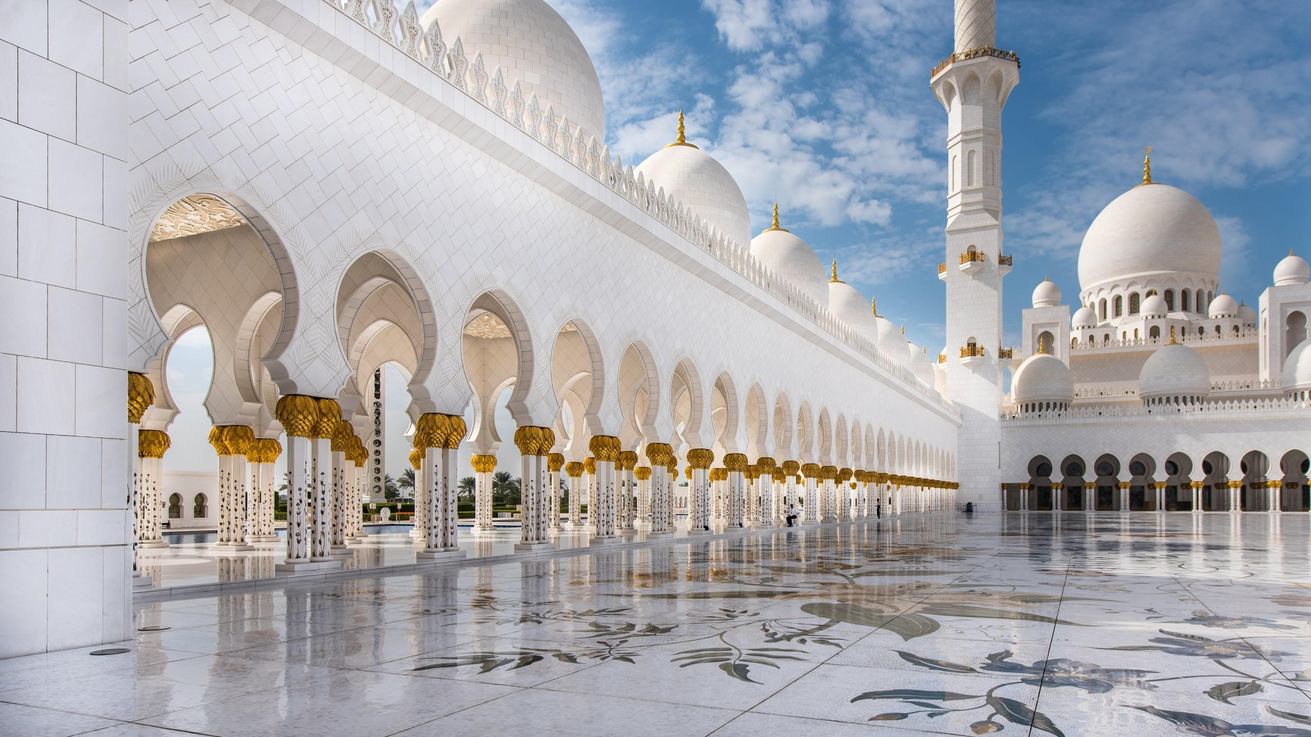 Sheikh zayed mosque 2560x1440 abu dhabi 4k