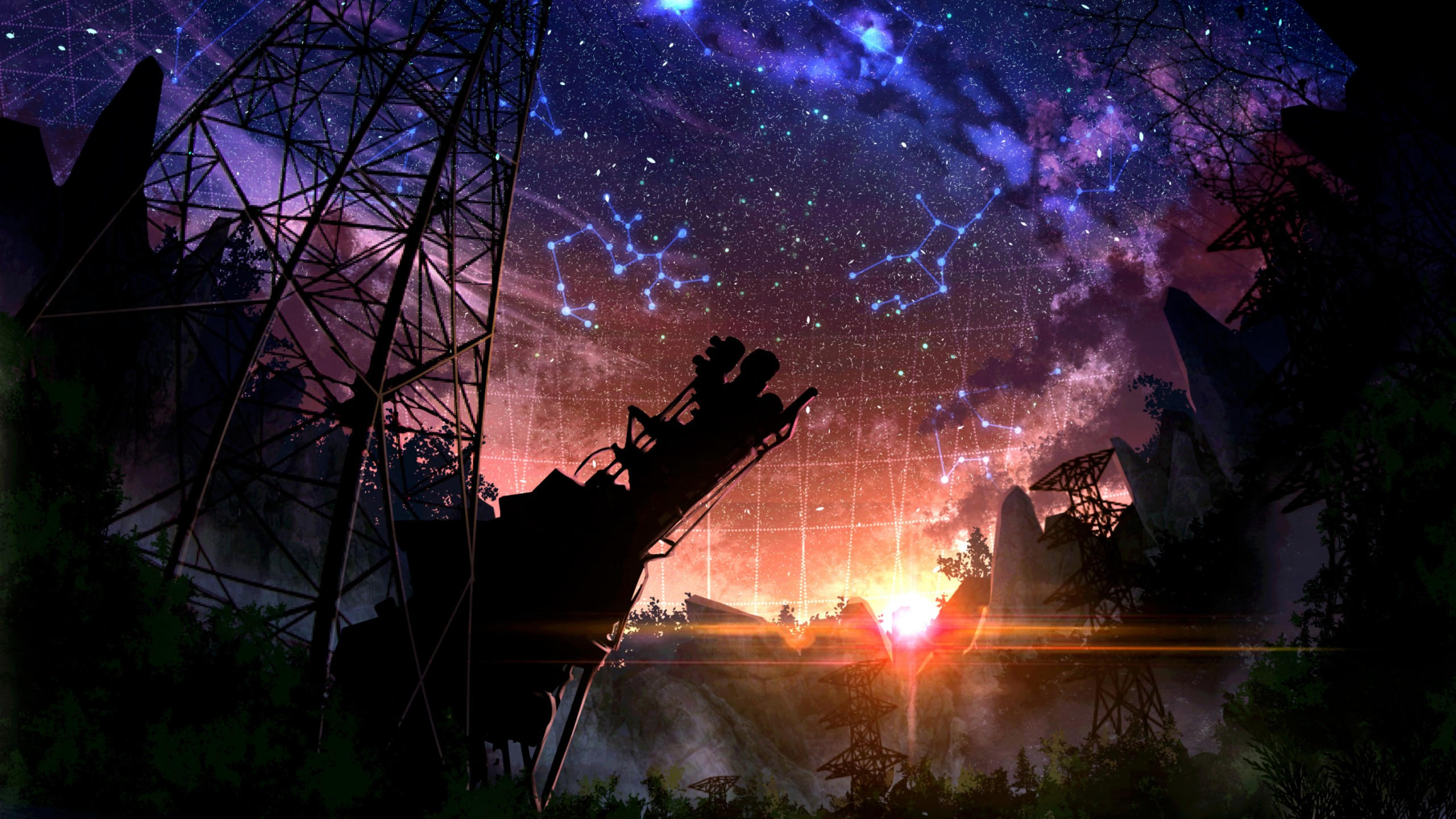 Space 2560x1440 stars 4k