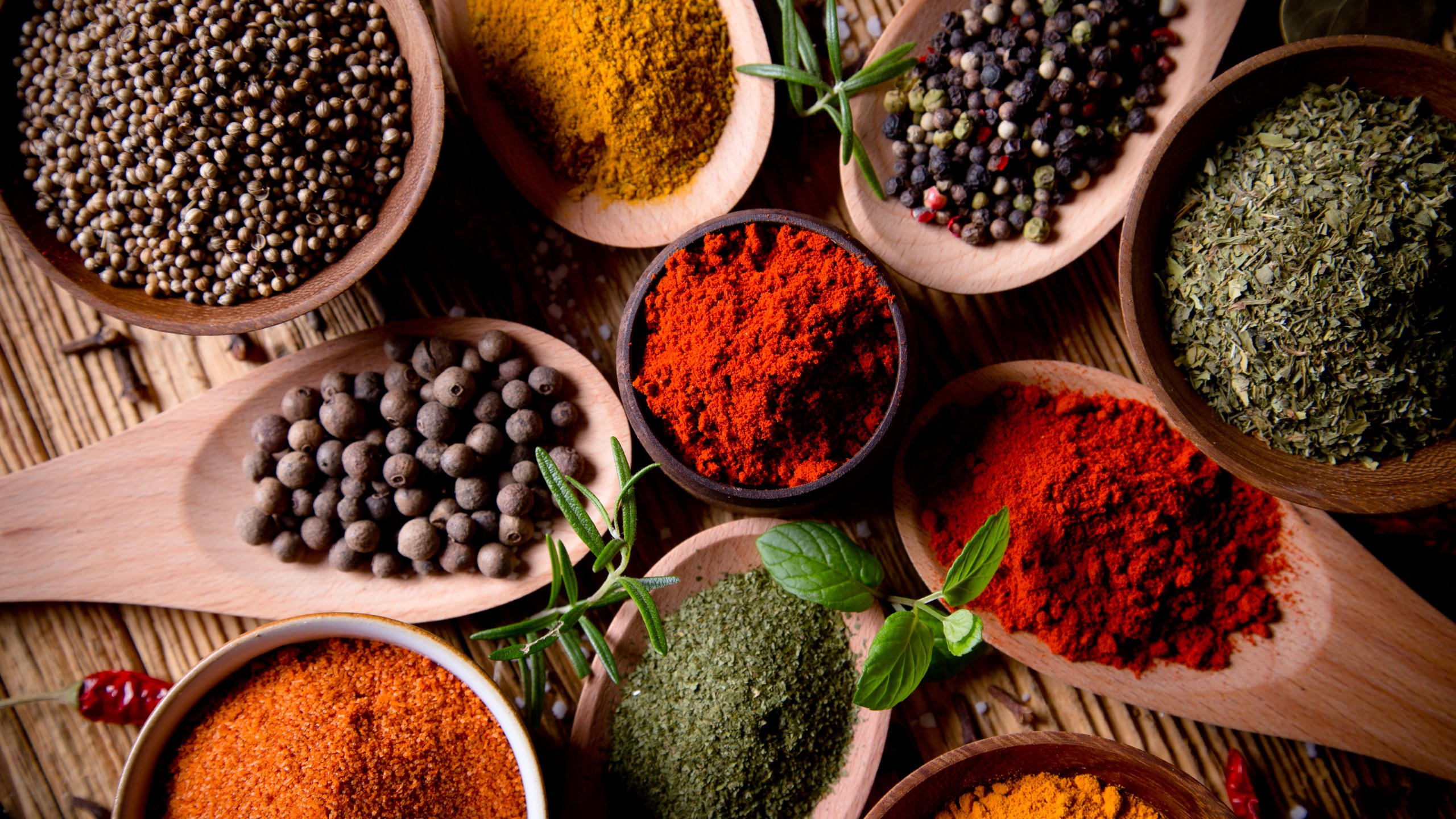 Spices 2560x1440 pepper 4k