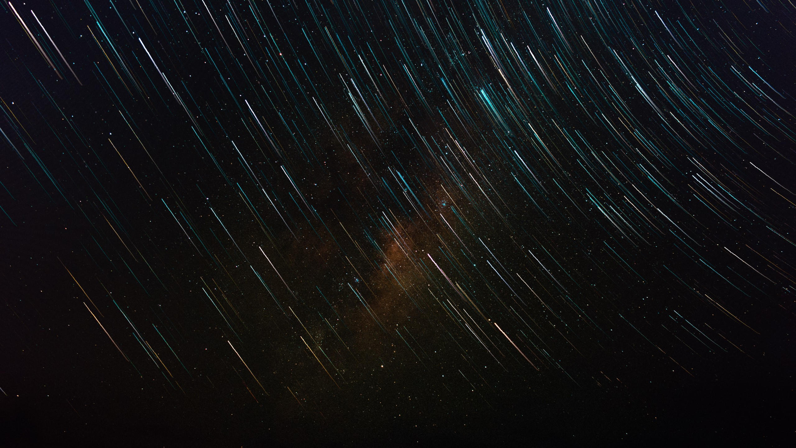 Stars 2560x1440 star trail galaxy sky 4k 6k