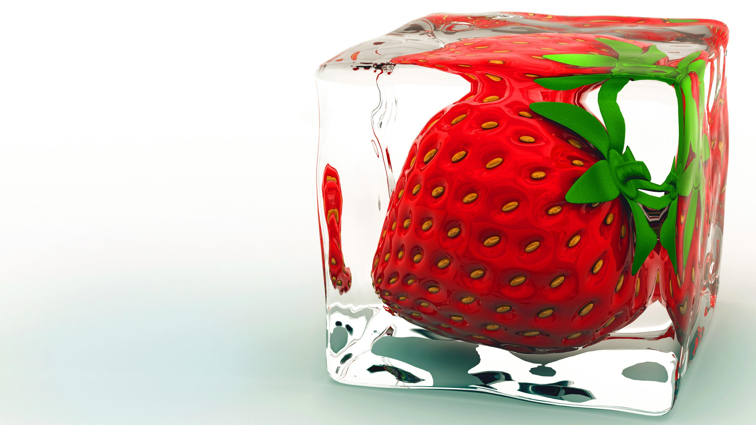 Strawberry 2560x1440 ice 8k